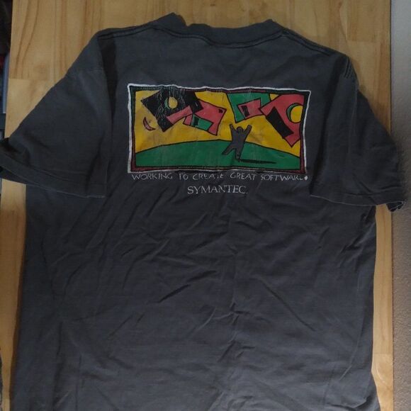 Vintage Symantec Great Software Graphic T-Shirt - Picture 1 of 12